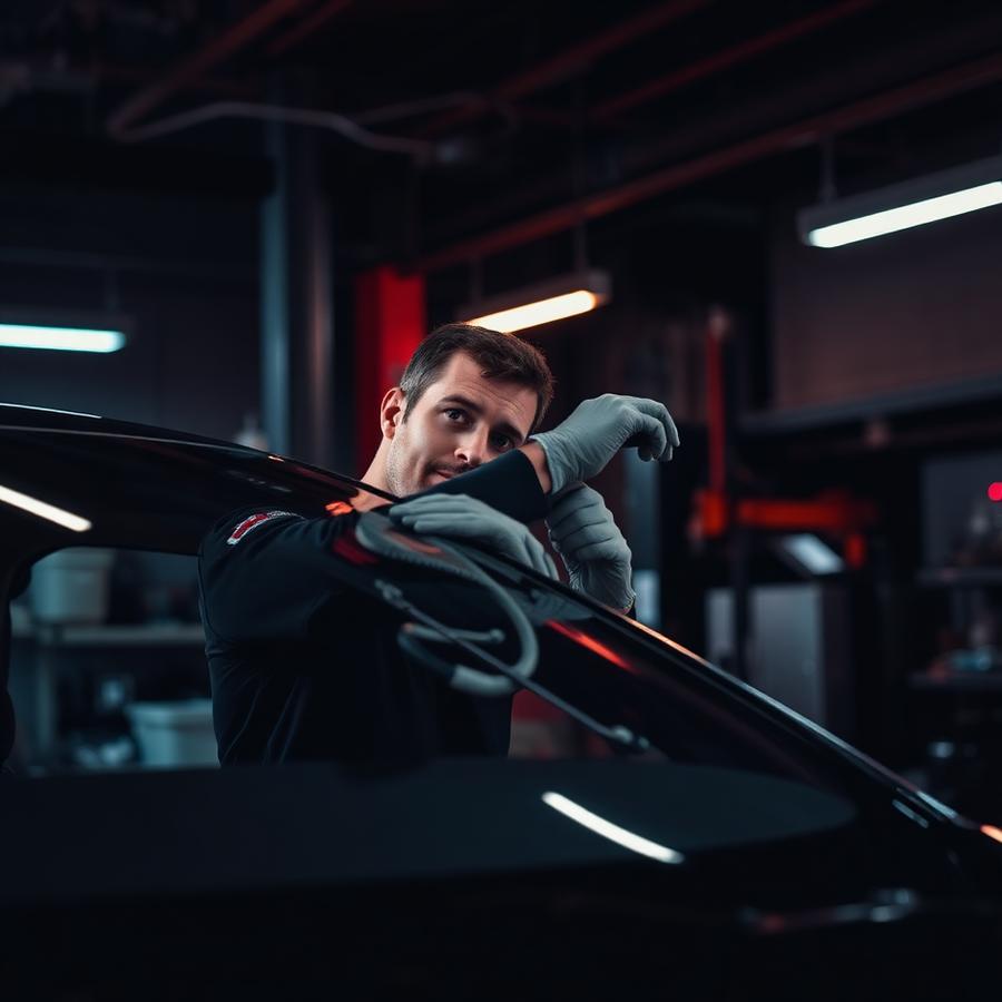 J&M Autoglass technician